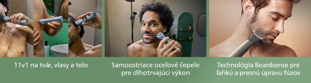 Multifunkčný zastrihávač na tvár, vlasy a telo 11v1 Philips Series 5000 MG5921/15