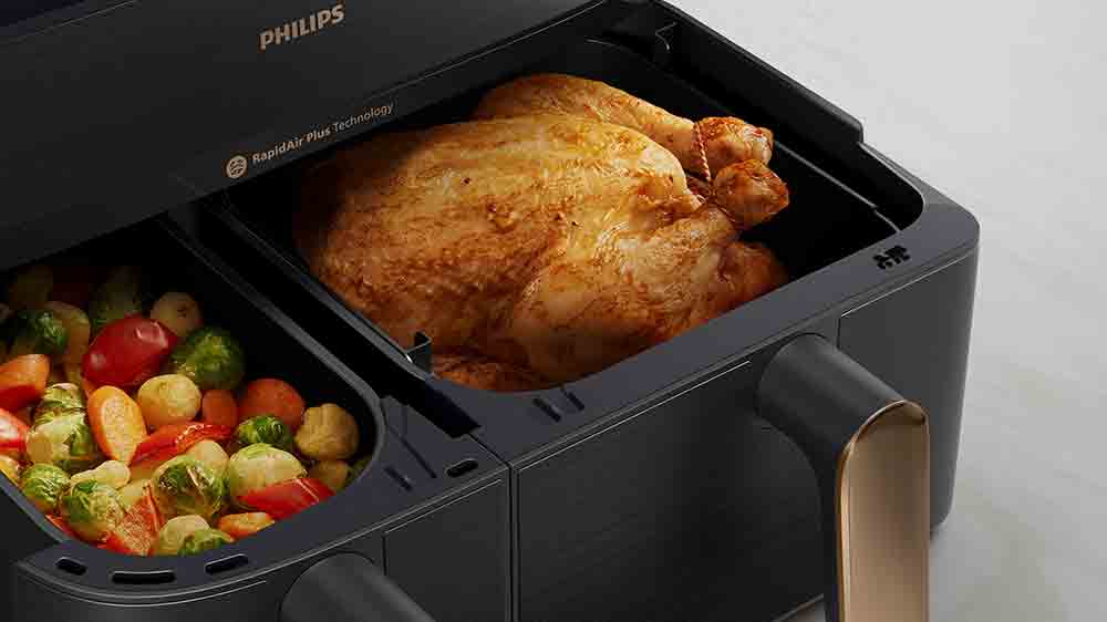Kurča a zelenina v teplovzdu&scaron;nej frit&eacute;ze Philips Airfryer_04