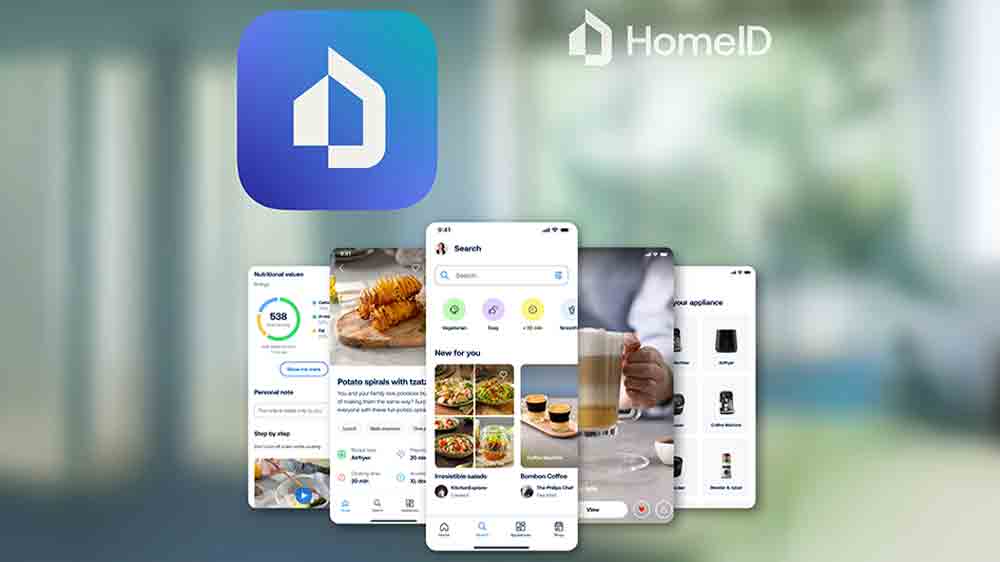 Náhled do aplikace s recepty HomeID