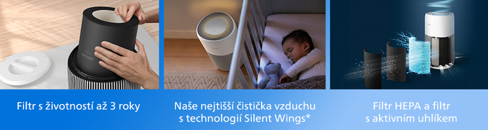 Čistička vzduchu s připojen&iacute;m k aplikaci Air+ Philips 2200 Series AC2220/10