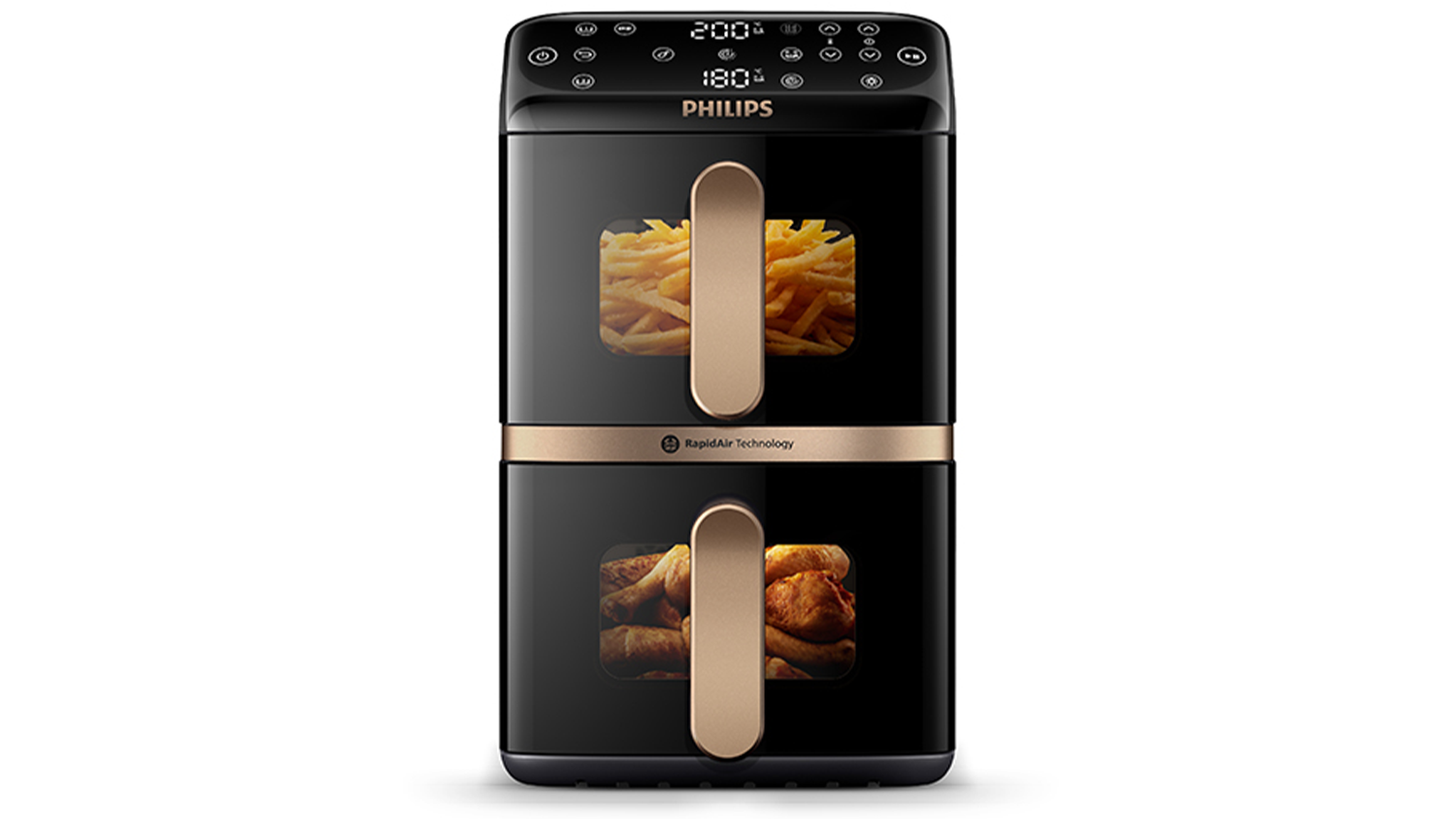 Horkovzdušná fritéza s dvěma koši nad sebou PHILIPS Řada 4000 NA46270