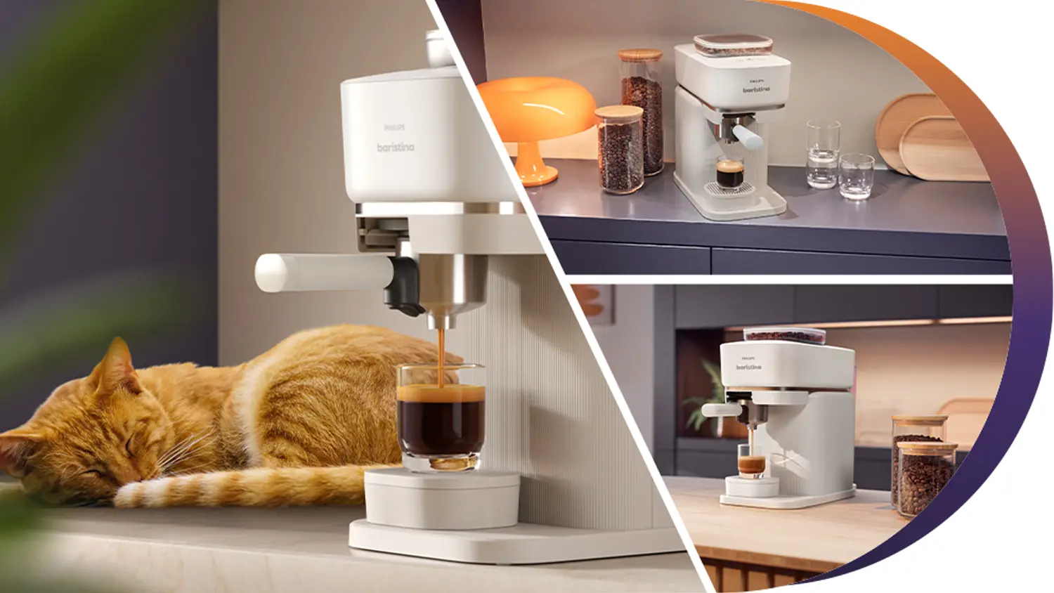 Mimoř&aacute;dně tich&yacute; provoz Philips Baristina BAR300/00.