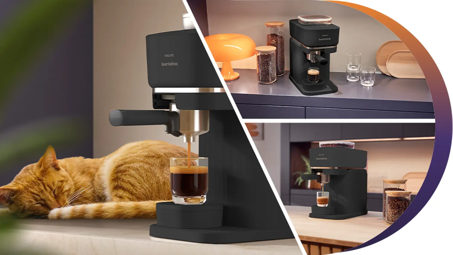 Mimořádně tichý provoz Philips Baristina BAR300/60.