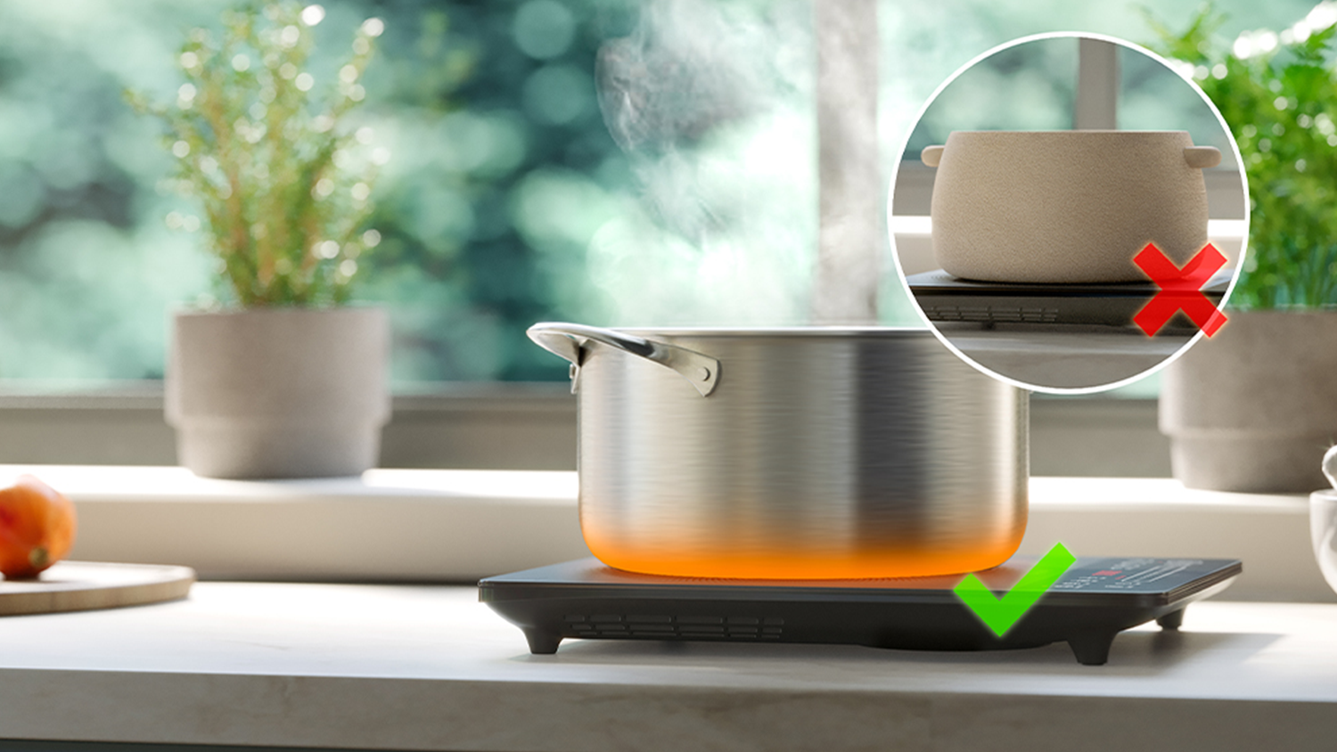 Názorně ukázaná automatická detekce Indukčního vařiče Philips 5000 Series