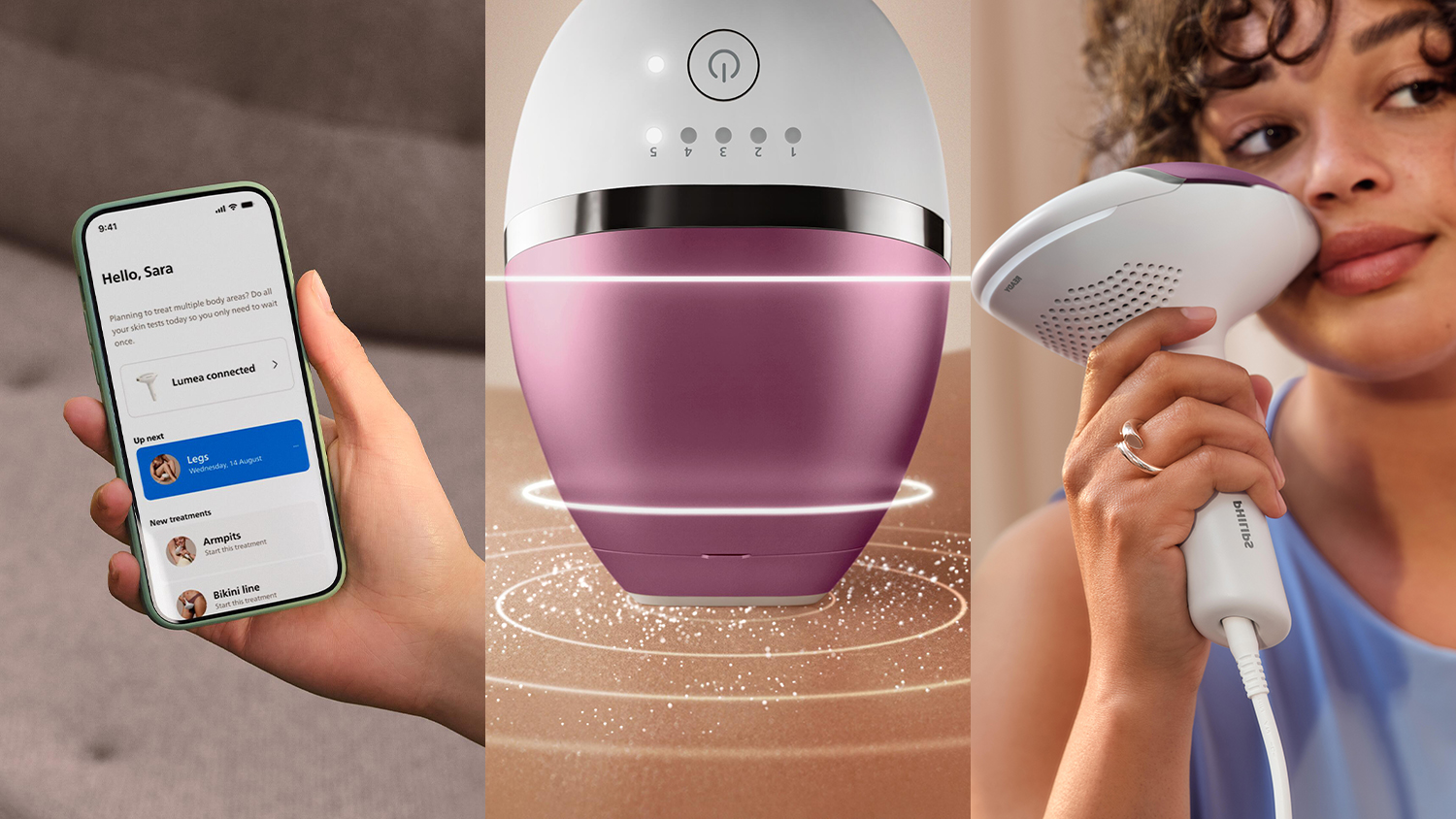 uk&aacute;žka aplik&aacute;cie a pr&iacute;stroja IPL epil&aacute;tor Philips Lumea IPL 8000 BRI934/00