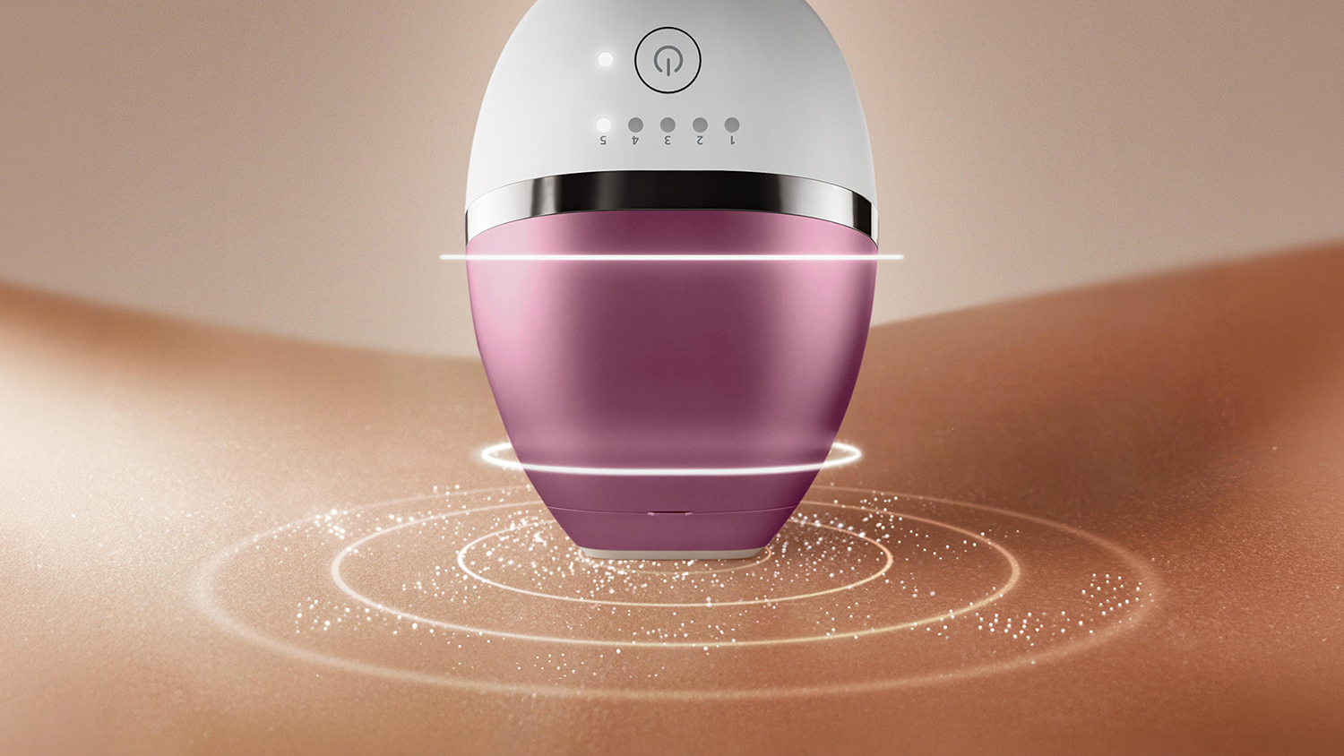 uk&aacute;žka intenzity na pokožke od pr&iacute;stroja IPL epil&aacute;tor Philips Lumea IPL 8000 BRI934/00