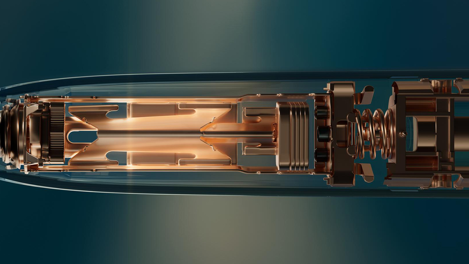 Detail vnitřní technologie sonického kartáčku Philips Sonicare DiamondClean 8000