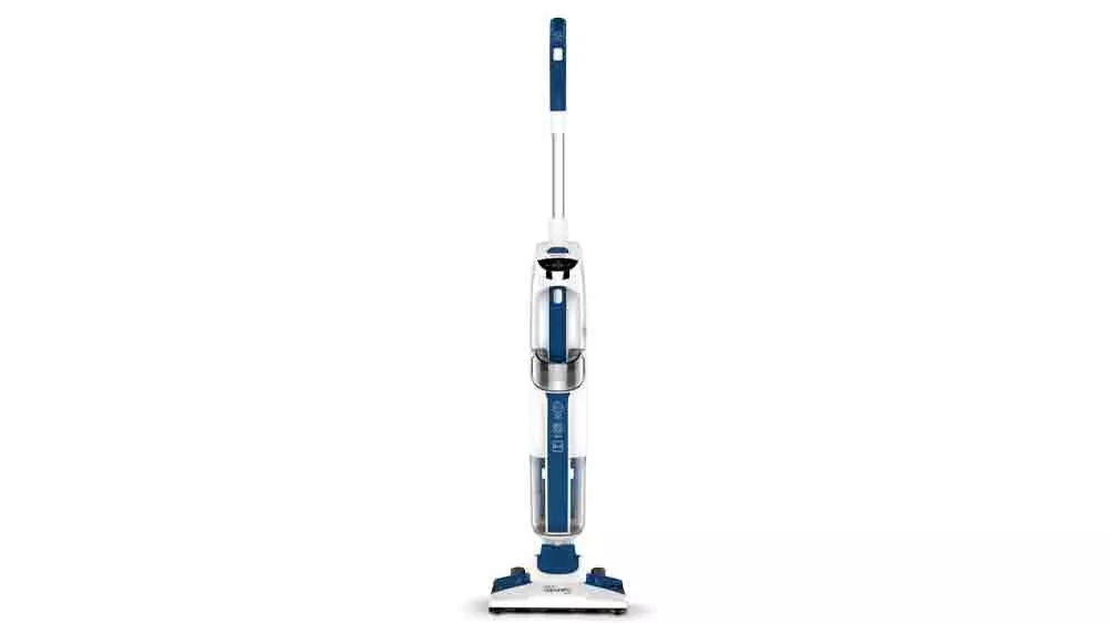 Parní mop a čistič s vysáváním Polti Vaporetto 3 Clean Blue pohled zepředu