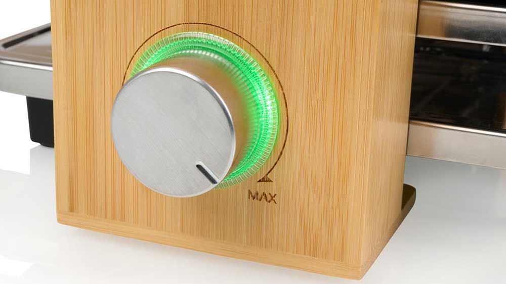 Záběr na nastavitelný termostat grilu princess_