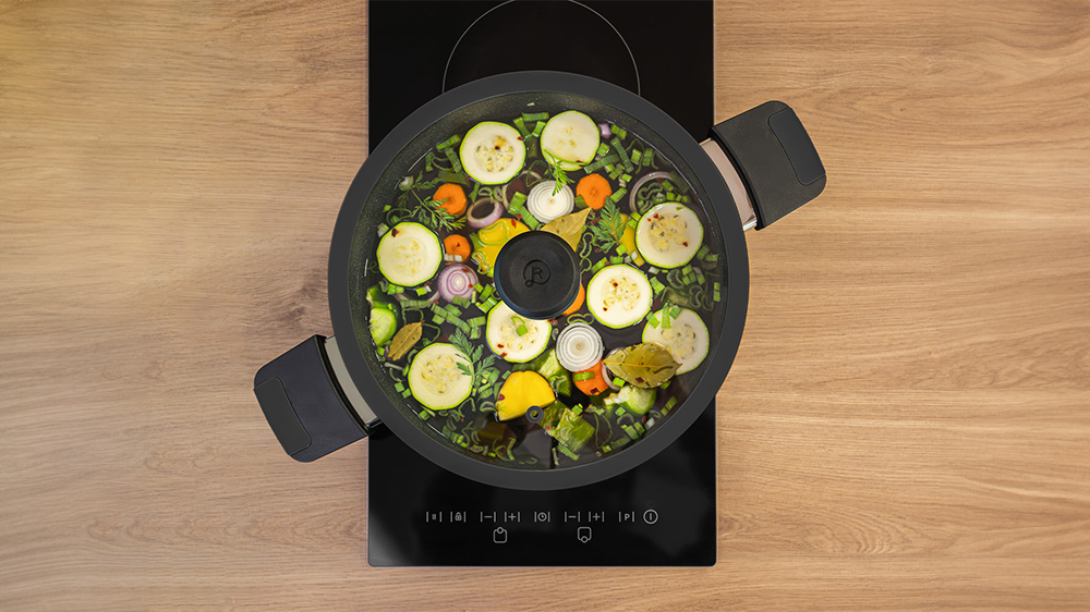 Pečic&iacute; m&iacute;sa Remoska T42/43 Tria Lite Granit White