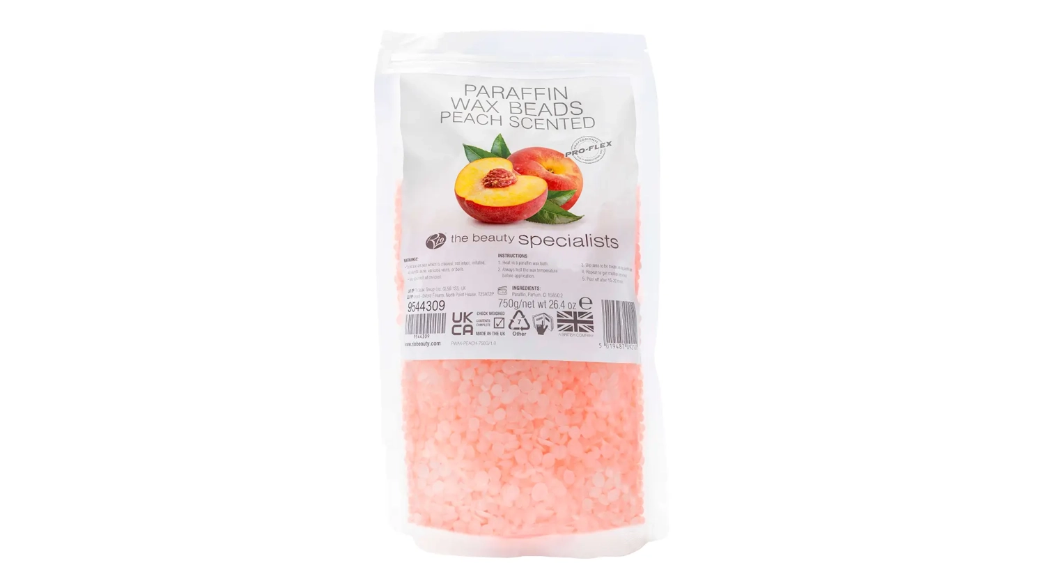 Balení náhradního vosku pro parafínovou lázeň Rio PWAX-PEACH přední pohled