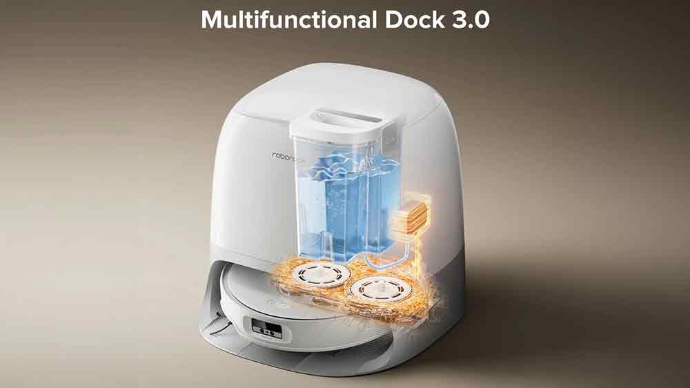 Proces prania mopových podložiek u robotického vysavača Roborock Qrevo Curv zaručí dokonalú hygienu za každých okolností.