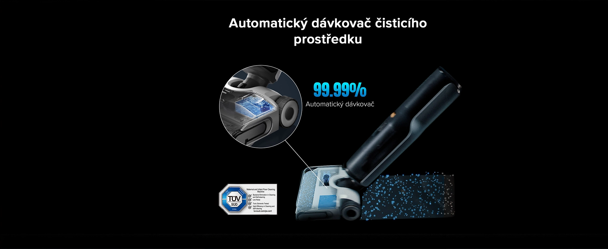 Vizualizace automatického dávkování čisticího prostředku