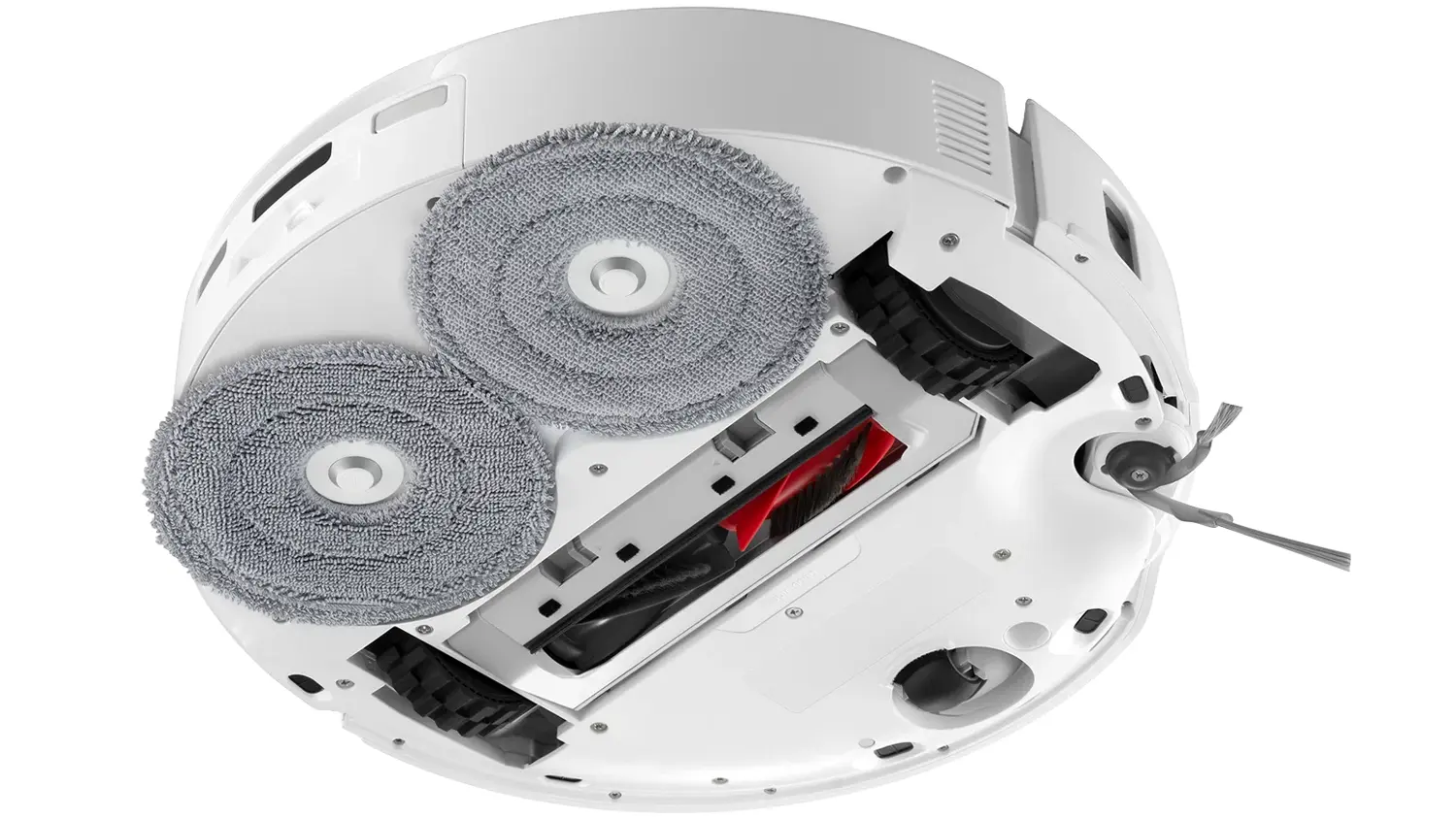 Robotický vysavač Roborock Qrevo 2 Pro – pohled zespodu na mopy