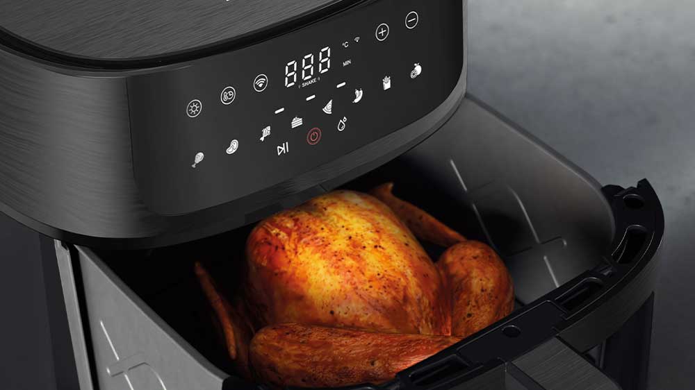 Fritéza Rohnson R-2858 SmartChef XL2 příprava kuřete_03