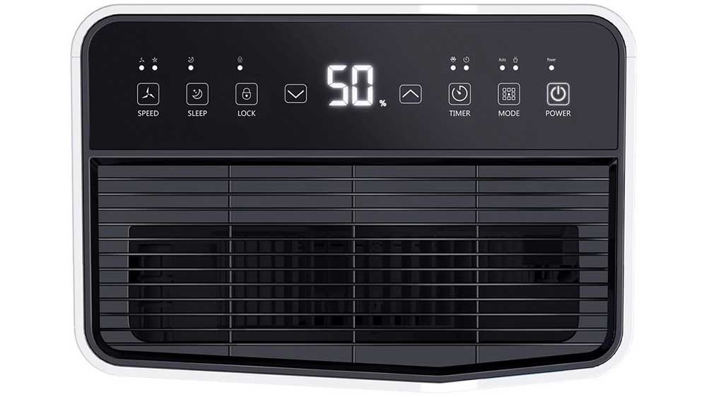 Dotykový ovládací panel odvlhčovače vzduchu Rohnson R-9577 Ionic + Air purifier_02