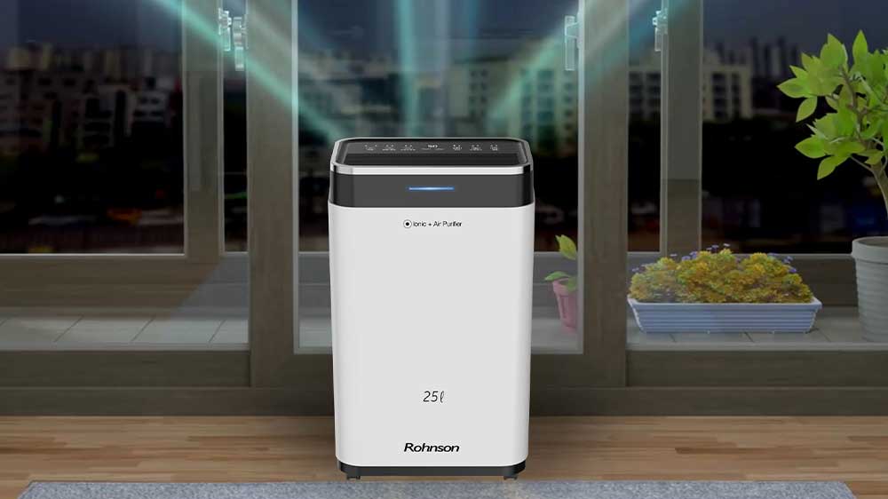 Odvlhčovač vzduchu Rohnson R-9725 Ionic v místnosti_02