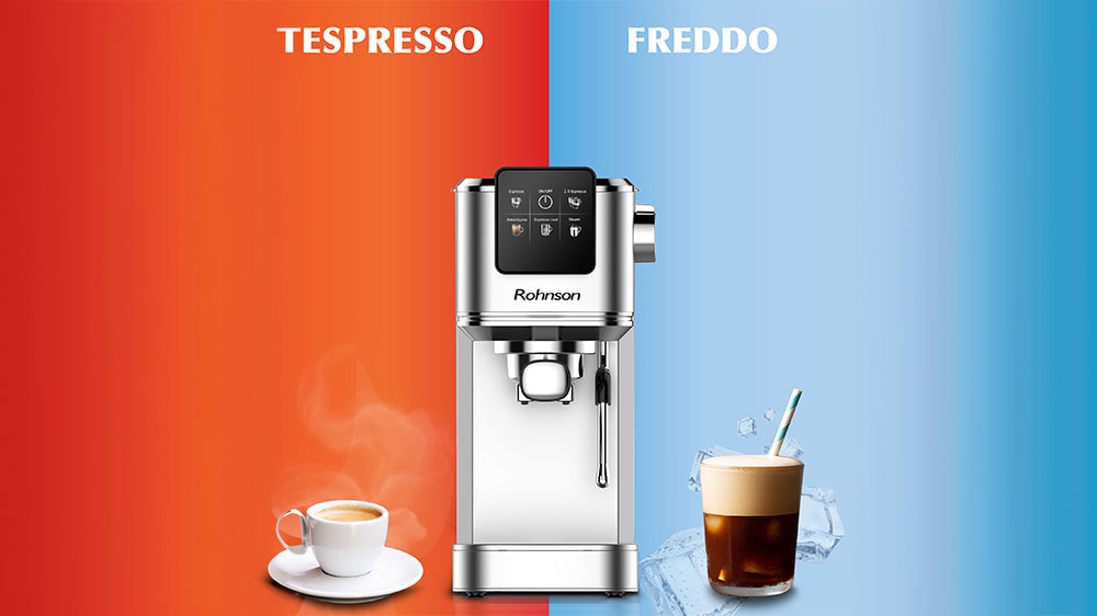 Pákové espresso Rohnson R-98016 příprava studených i teplých nápojů_04