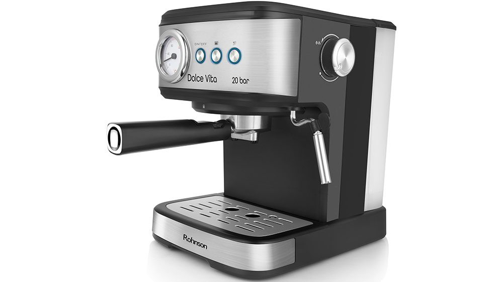 Pákové espresso Rohnson Dolce Vita R-9803 boční pohled_04