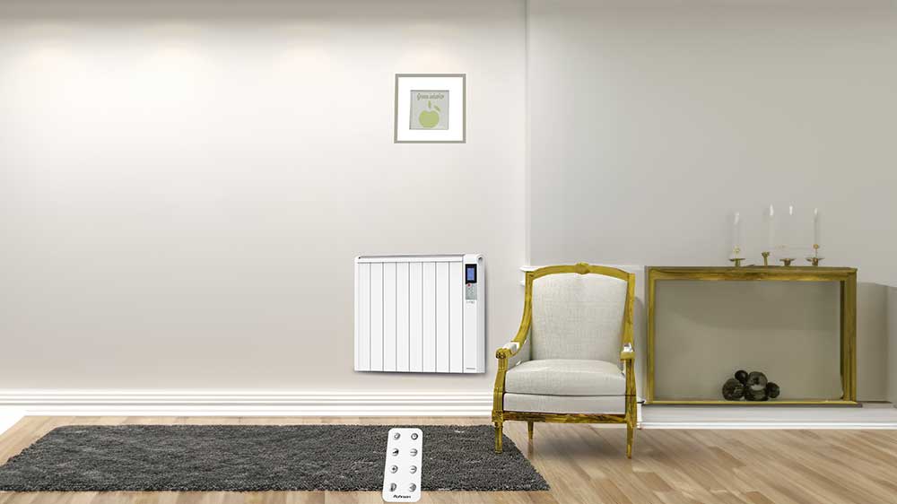 Digitální topný panel s ionizací Rohnson R-0420 Ionic připevněný ke zdi_04