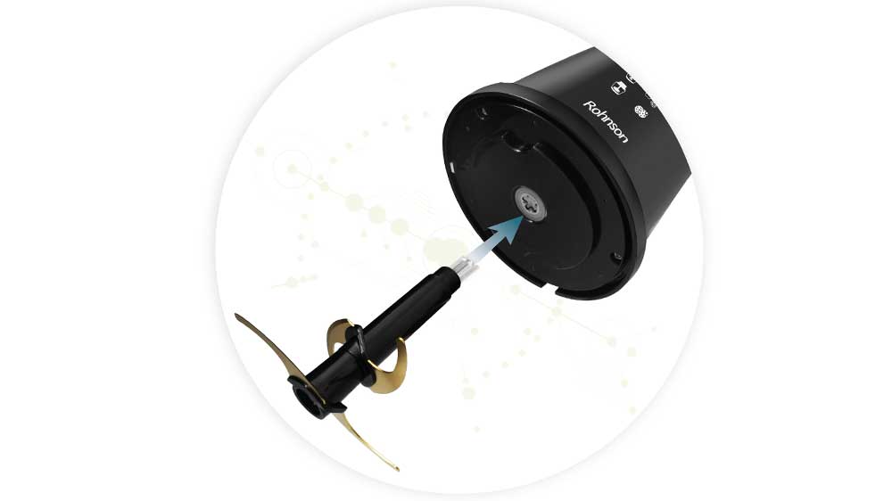 Čtyři titanové nože u sekáčku Rohnson R-5112