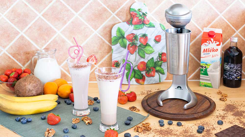 Mixér na frappé Rohnson R-4410 Rocket a mléčné koktejly s ovocem_03