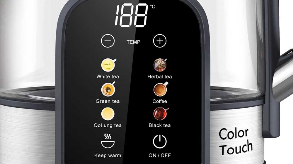 Ovládací panel rychlovarné konvice Rohnson Color Touch R-7700_03