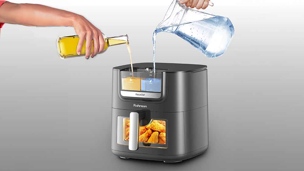Horkovzdu&scaron;n&aacute; frit&eacute;za Rohnson R-2887 &ndash; lit&iacute; vody a oleje do spotřebiče_02