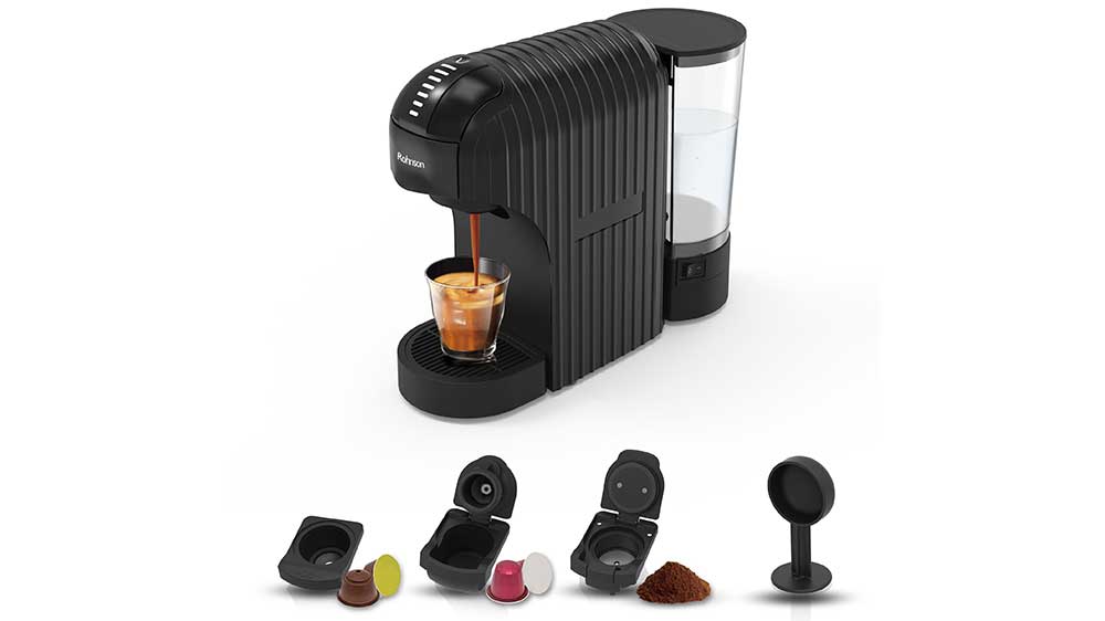 Espresso na kapsle Rohnson R-98048B je kompatibilní s kapslemi Nespresso, Dolce Gusto a na mletou kávu_02
