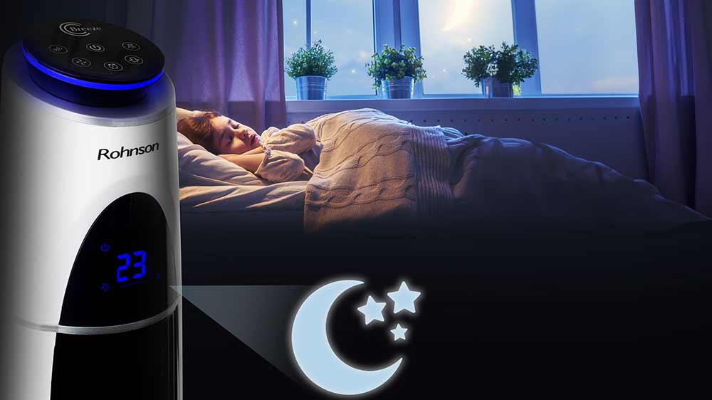 Sloupový ventilátor Rohnson R-818 Breeze s režimem spánek_02