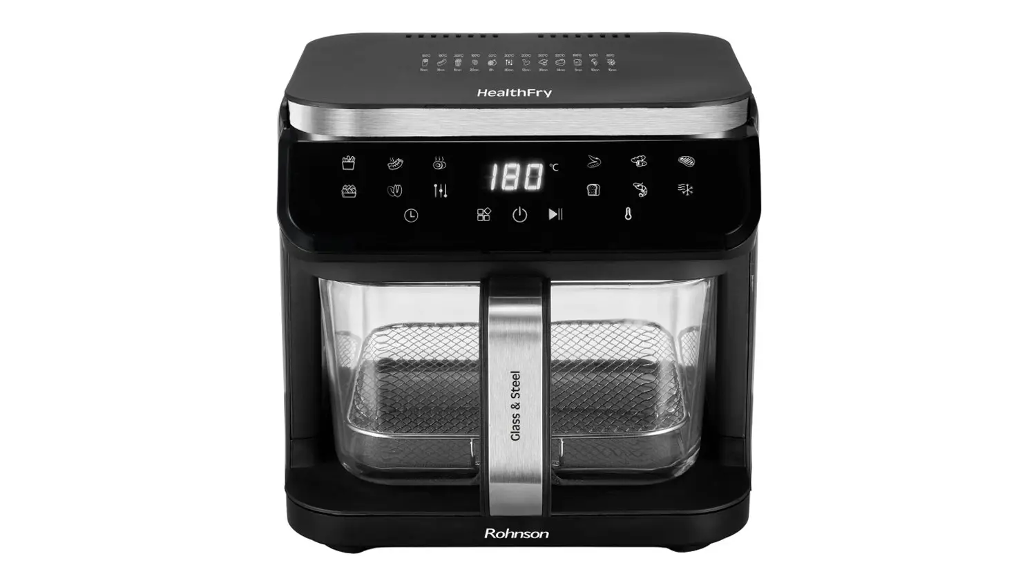 Horkovzdušná fritéza Rohnson R-2890 Glass & Steel HealthFry 5,5 l