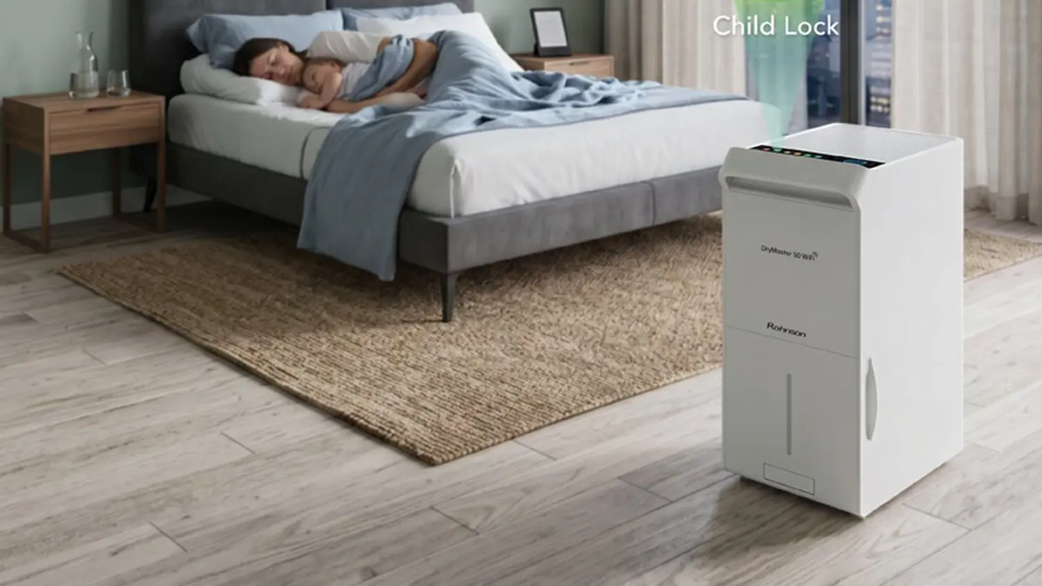 Odvlhčovač Rohnson R-91350 DryMaster 50 s funkcí dětského zámku