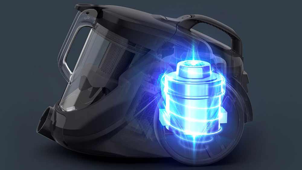 Bezvreckový vysávač Rowenta RO3725EA so znázornením cyklónovej technológie_02