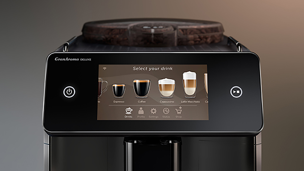 Saeco GranAroma Deluxe automatický chytrý kávovar s prémiovým dotykovým displejem a WiFi připojením SM6682/10