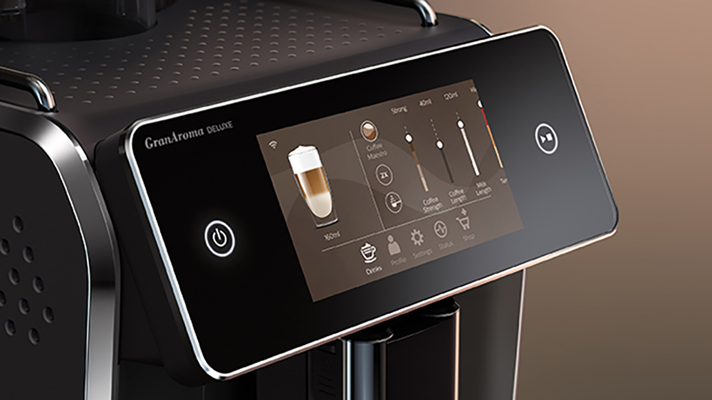 Saeco GranAroma Deluxe automatický chytrý kávovar s prémiovým dotykovým displejem a WiFi připojením SM6682/10