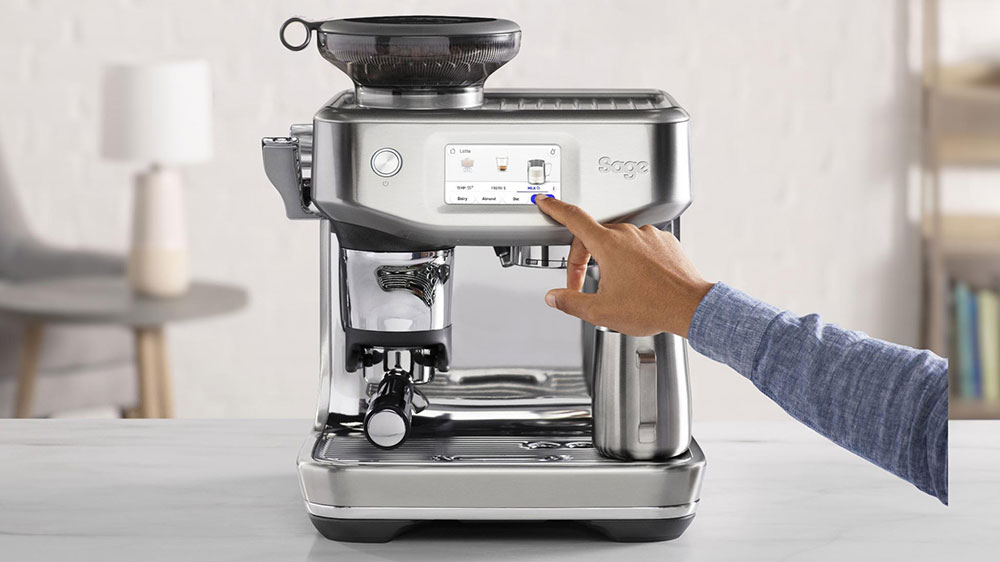 Dotykový displej automatického pákového espressa Sage SES881BSS_06