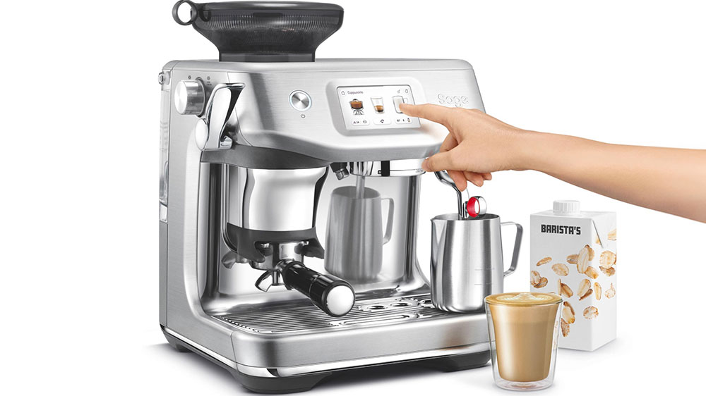 Dotykový displej automatického pákového espressa Sage SES881BSS_07