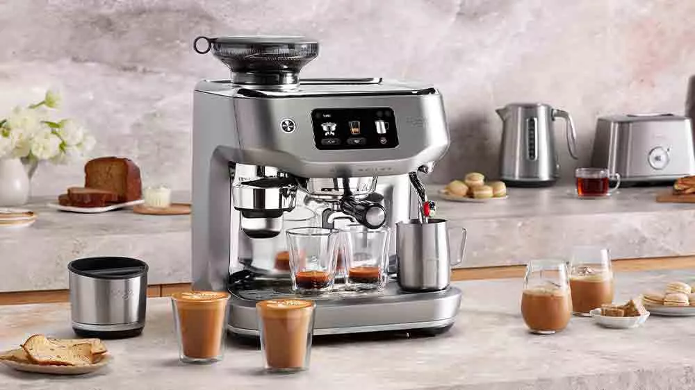 Pákové Espresso Sage SES995BSS THE ORACLE™ DUAL BOILER na kuchynskej linke _02