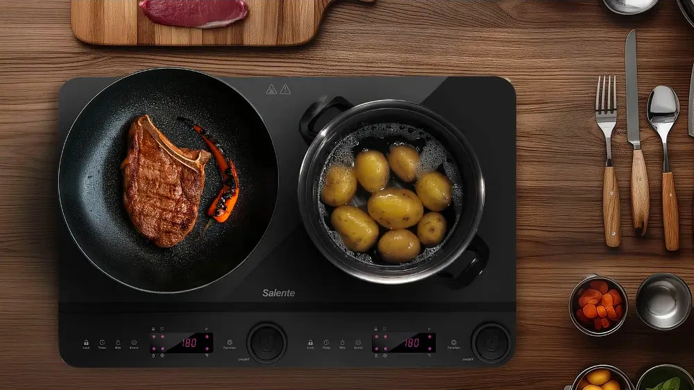 Hotov&eacute; hlavn&iacute; j&iacute;dlo na vařiči Salente InductPro2 Black