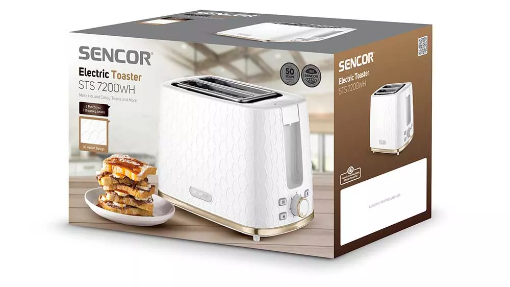 A Sencor STS 7200WH kenyérpirító csomagjának tartalma