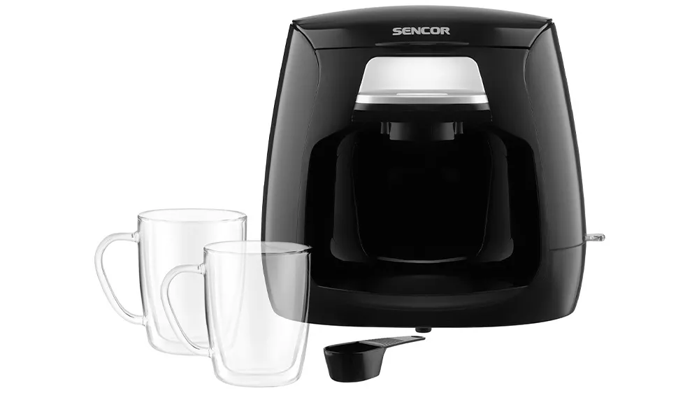 K&aacute;vovar SENCOR SCE 2100BK se sklenicemi_03