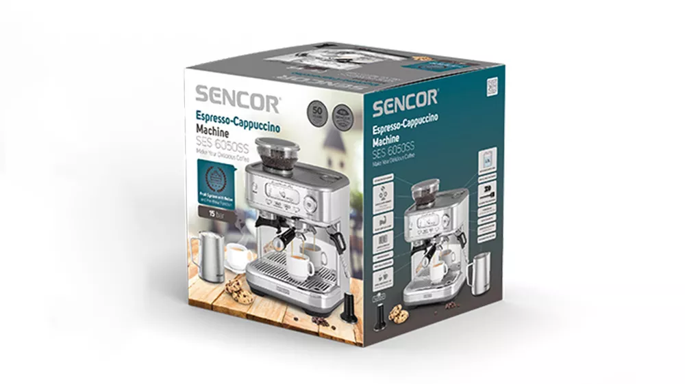 Sencor SES 6050SS lever coffee machine in the box_11