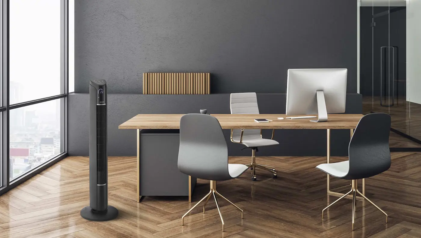 Sencor SFT 4207BK sloupov&yacute; ventil&aacute;tor v kancel&aacute;ři