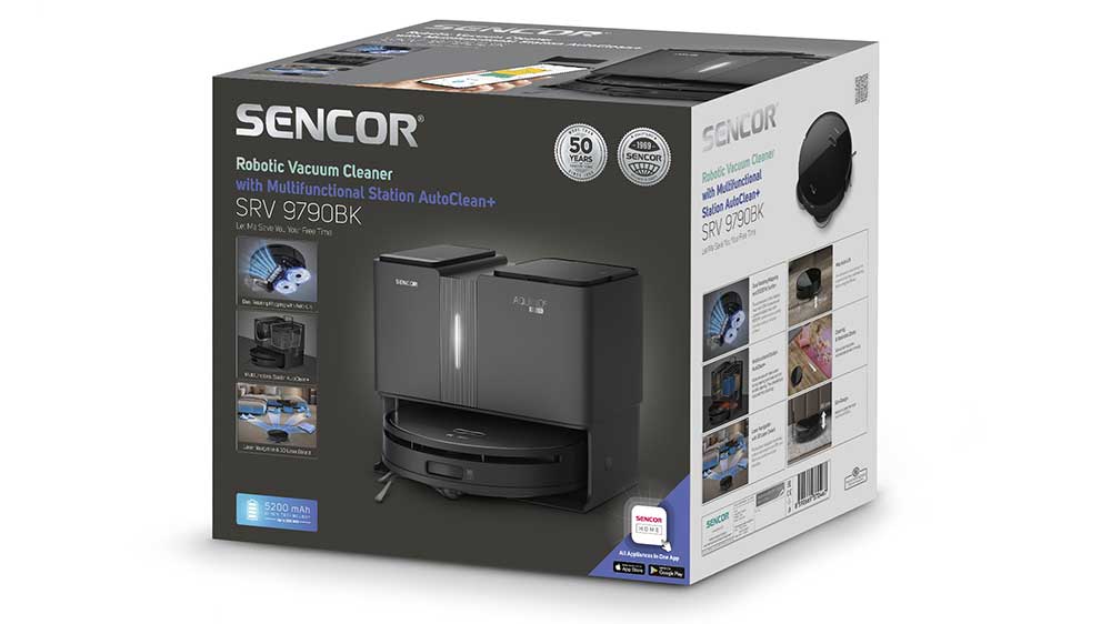 Sencor Robotický vysavač SRV 9790BK AQUINO+