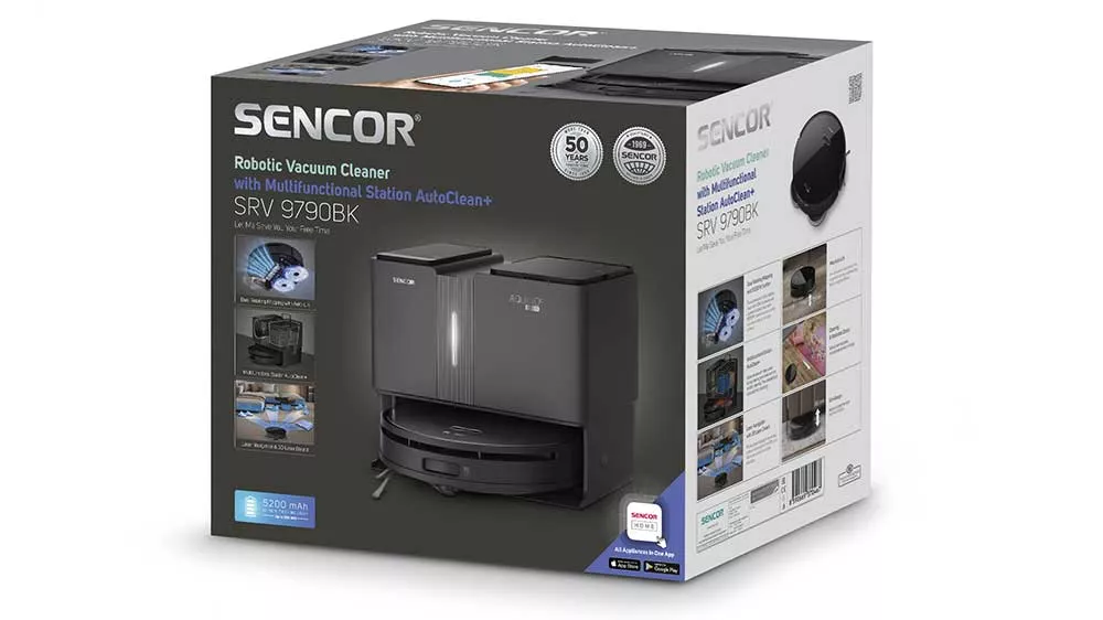 Sencor Robotický vysavač SRV 9790BK AQUINO+