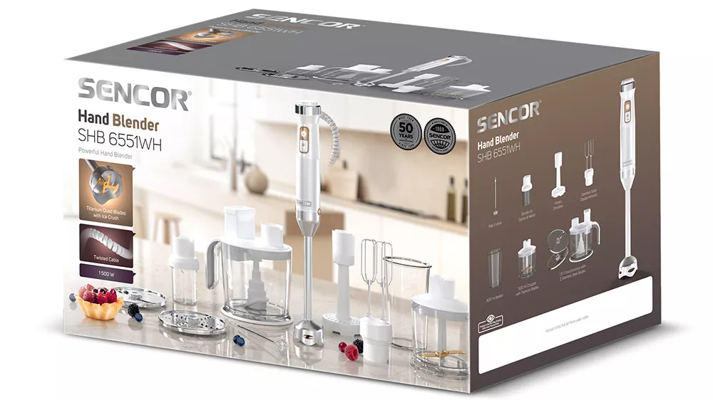 Tyčový mixér 7v1 Sencor SHB 6551WH