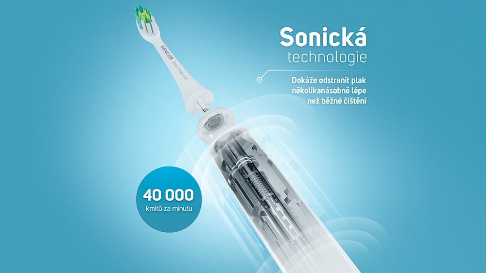 Elektrický sonický zubní kartáček Sencor SOC 4200BL