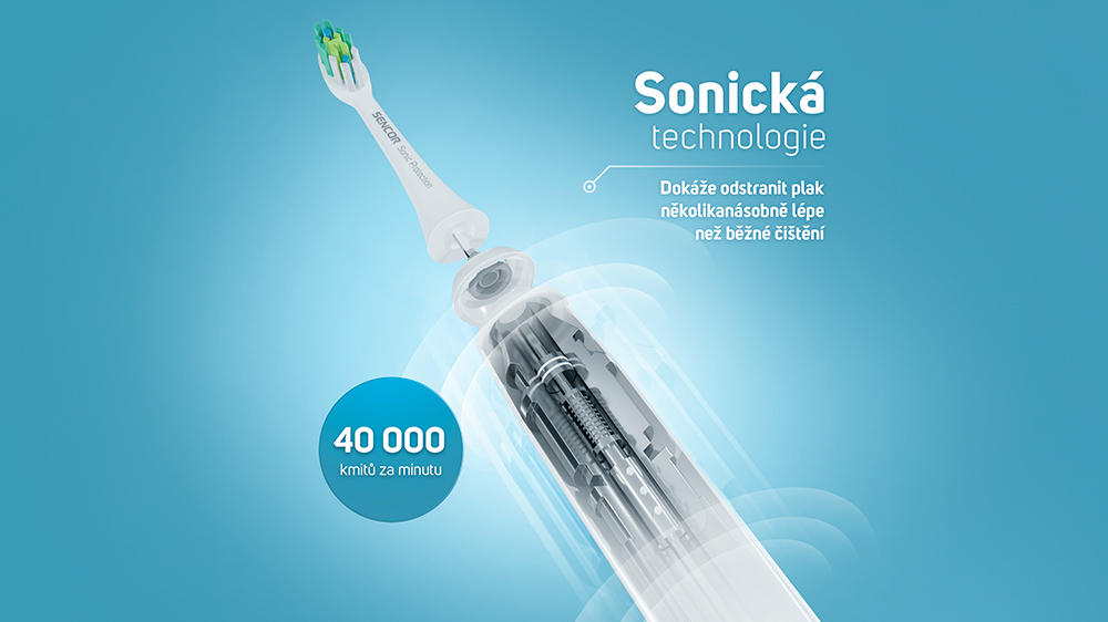 Elektrický sonický zubní kartáček Sencor SOC 4201GD
