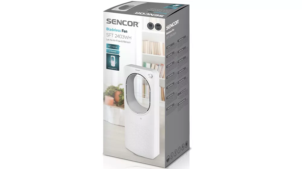 Obsah balení bezvrtulového ventilátoru Sencor SFT 2403WH_06