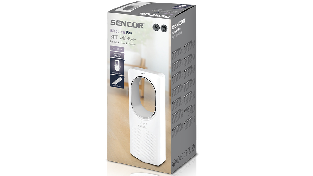 Obsah balen&iacute; bezvrtulov&eacute;ho ventil&aacute;toru Sencor SFT 2404WH_07